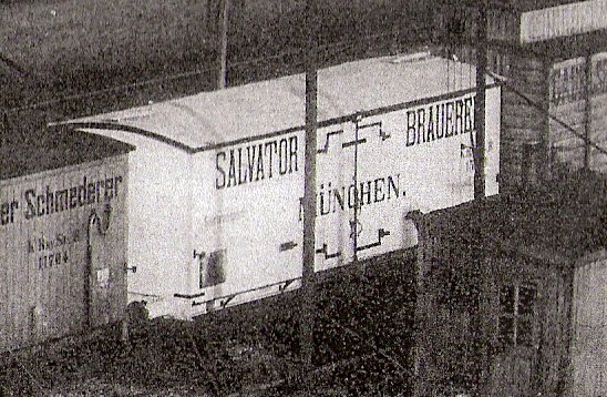 Bild ehemaliger BOB Bierwagen, Salvator Brauerei München, 1885 (VAN) Ausschnitt