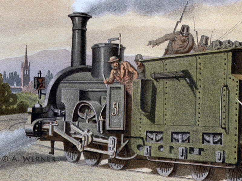 Bild Abb. 8: Lokomotive aus Abb. 1 (vergrößert), Bahnnummer 51.
